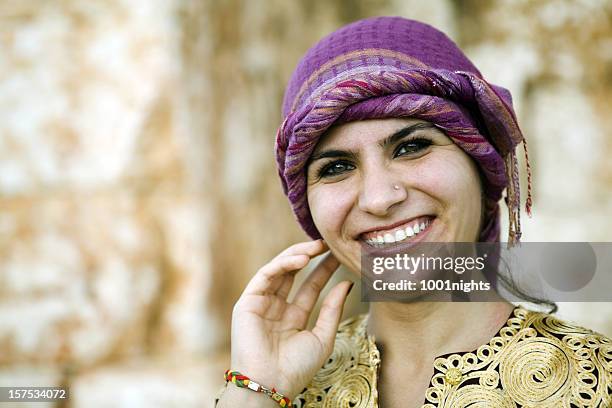 woman with traditional clothing - iraqi woman stock pictures, royalty-free photos & images