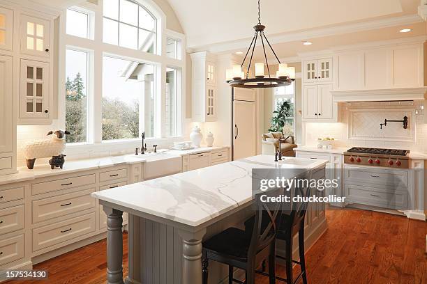 new luxury kitchen - luxury kitchen stock pictures, royalty-free photos & images