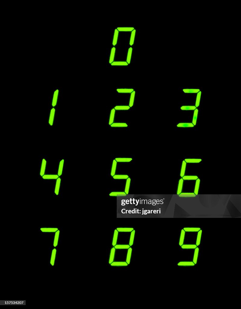 Neon Numbers High-Res Stock Photo - Getty Images