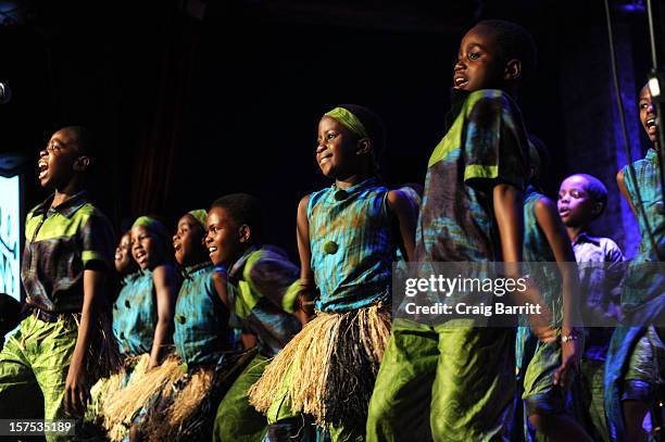 The African Children's Choir perform at the 4th Annual African Children's Choir Fundraising Gala at City Winery on December 3, 2012 in New York City.