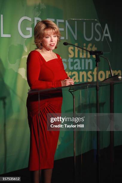 Paley Center for Media President Pat Mitchell speaks at the Global Green USA 13th Annual Sustainable Design Awards at Three Sixty on December 3, 2012...