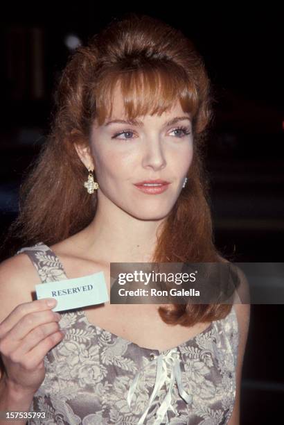 Actress Amy Yasbeck attending the premiere of "Robin Hood-Men In Tights" on July 23, 1993 at the Academy Theater in Beverly Hills, California.