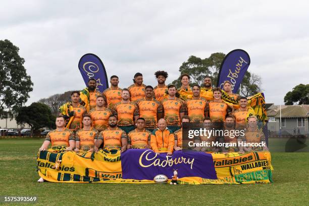 During the Australian Wallabies captain's run at Brighton Grammar School on July 28, 2023 in Melbourne, Australia.