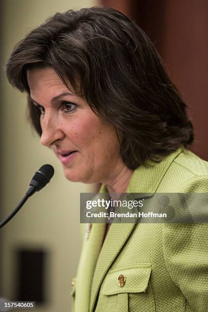 Kris Toomey, wife of U.S. Sen. Pat Toomey , speaks at an event on Capitol Hill to raise awareness of the unfinished national memorial to the...