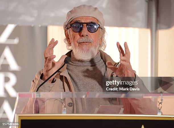 Lou Adler speaks at the presentation of the 2,486th Star on the Hollywood Walk of Fame to Carole King on December 3, 2012 in Hollywood, California.