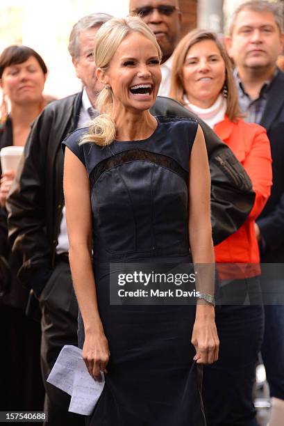 Kristin Chenoweth reacts at the presentation of the 2,486th Star on the Hollywood Walk of Fame to Carole King on December 3, 2012 in Hollywood,...