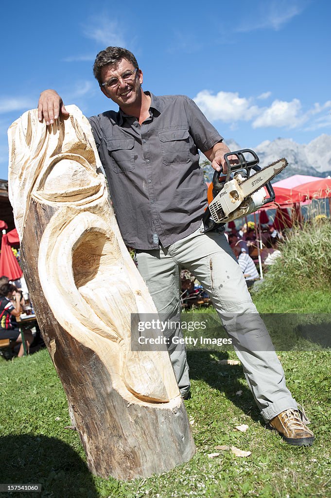 Hans Sigl At The Filming Location Of 'Der Bergdoktor'