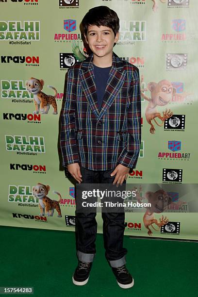 Joshua Rush attends the Delhi Safari Los Angeles premiere at Pacific Theatre at The Grove on December 3, 2012 in Los Angeles, California.