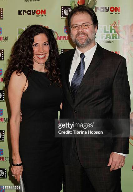 Gregor Habsburg and Jacqueline Habsburg attend the Delhi Safari Los Angeles premiere at Pacific Theatre at The Grove on December 3, 2012 in Los...