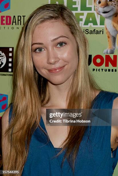 Athena Baumeister attends the Delhi Safari Los Angeles premiere at Pacific Theatre at The Grove on December 3, 2012 in Los Angeles, California.