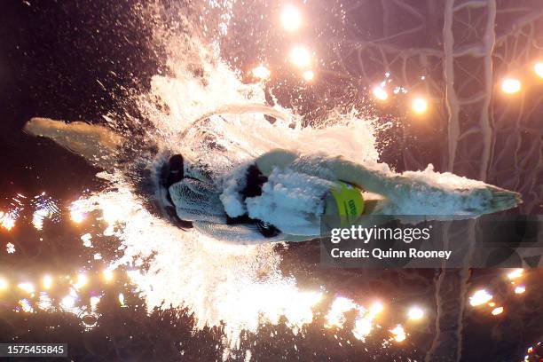 Ariarne Titmus of Team Australia competes in the Women's 800m Freestyle Heats on day six of the Fukuoka 2023 World Aquatics Championships at Marine...