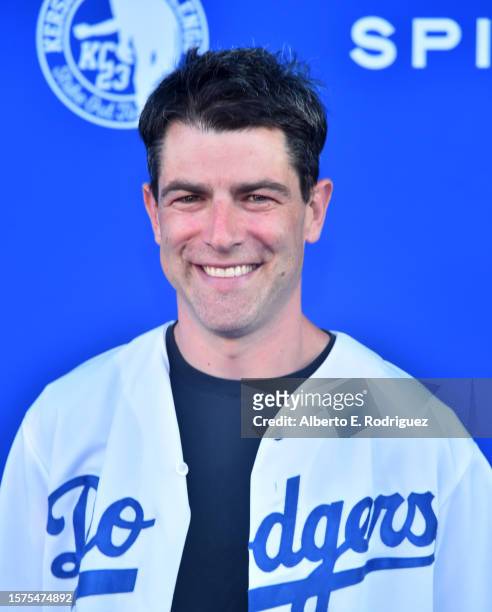 Max Greenfield attends the 10th Annual Ping Pong 4 Purpose Celebrity Tournament at Dodger Stadium on July 27, 2023 in Los Angeles, California.