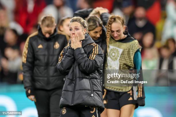 Svenja Huth of Germany looks dejected after the FIFA Women's World Cup Australia & New Zealand 2023 Group H match between South Korea and Germany at...