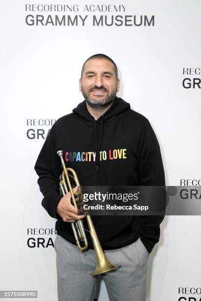 Ibrahim Maalouf attends Spotlight: Ibrahim Maalouf With Special Guest D Smoke at The GRAMMY Museum on July 27, 2023 in Los Angeles, California.
