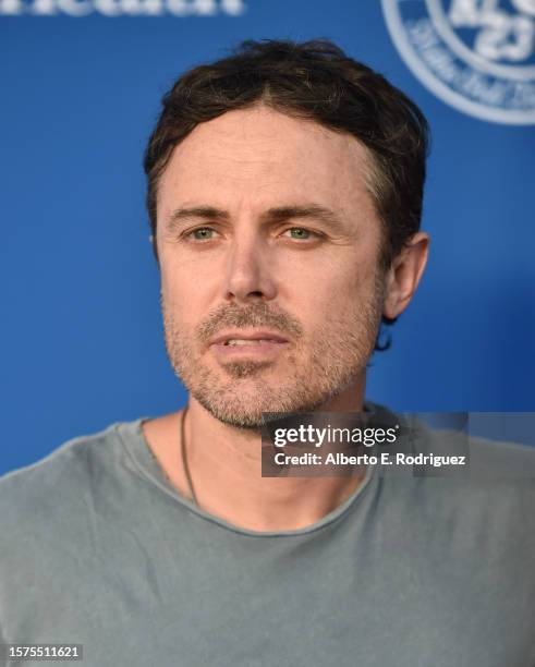 Casey Affleck attends the 10th Annual Ping Pong 4 Purpose Celebrity Tournament at Dodger Stadium on July 27, 2023 in Los Angeles, California.