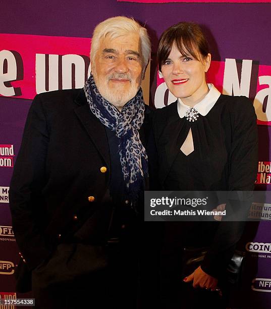 Mario Adorf and Fritzi Haberlandt attend the Premiere of 'Die Libelle Und Das Nashorn' at Lichtburg on December 4, 2012 in Essen, Germany.