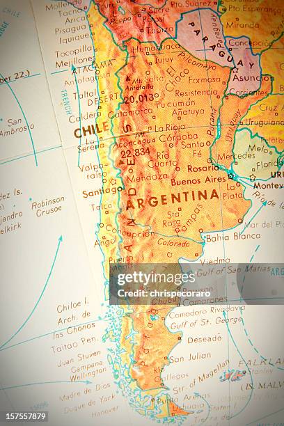 travel the globe series - chile, argentina, and paraguay - paraguay map stock pictures, royalty-free photos & images