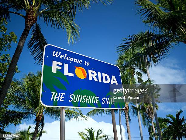 welcome to florida usa - welcome sign stock pictures, royalty-free photos & images