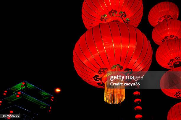 chinese lanterns - chinese lantern stock pictures, royalty-free photos & images