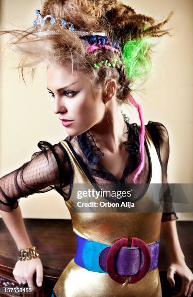 punk princess - swimwear fashion stock pictures, royalty-free photos & images