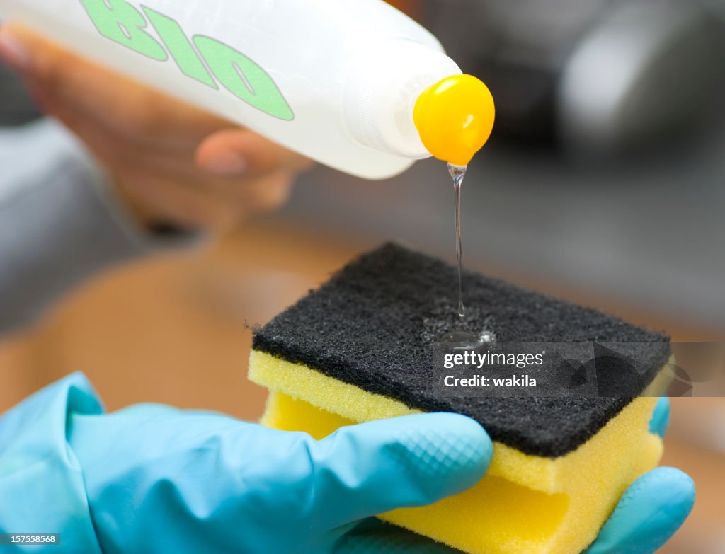 Bio green with sustainable cleaning fluid