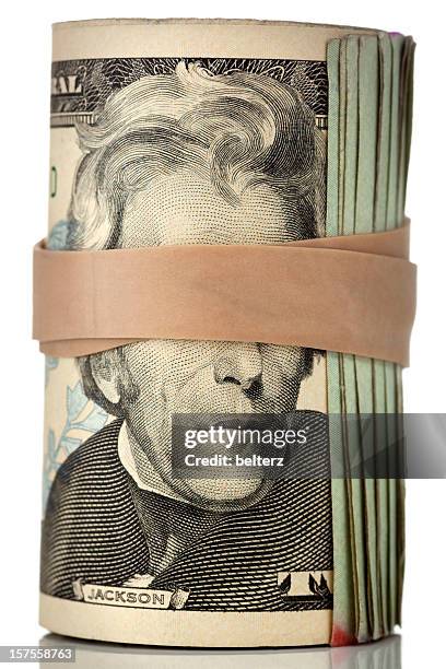 bendato rotolo di soldi - money roll foto e immagini stock