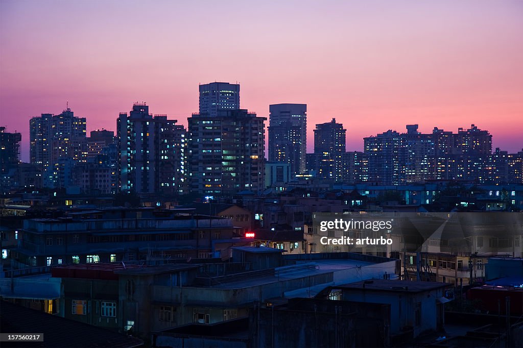 Mumbai skyline bei Nacht