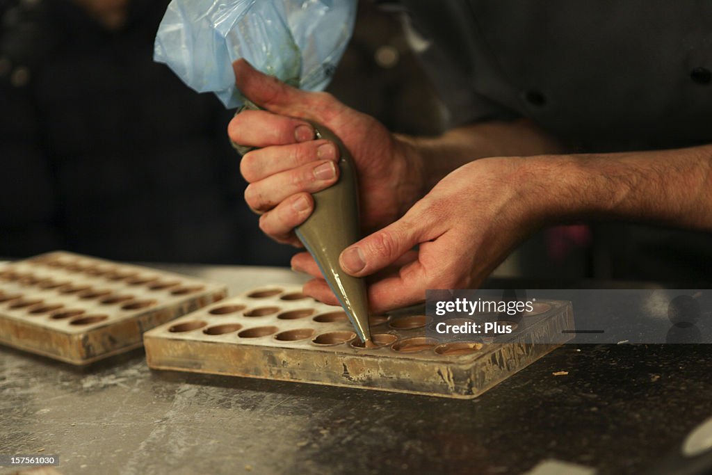 Artisanal production of Belgian chocolates
