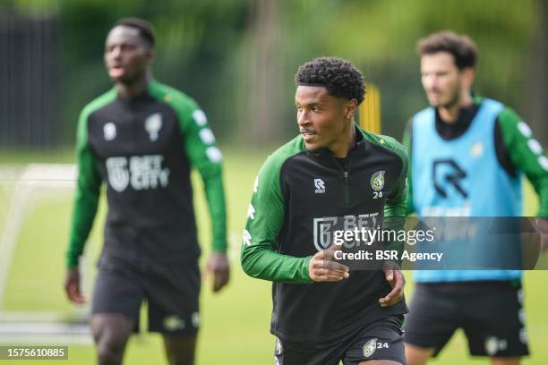 Nathan Markelo of Fortuna Sittard during a Training Session of Fortuna Sittard on August 3, 2023 in Buchten, Netherlands.