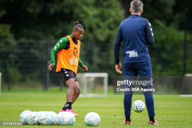 Tijjani Noslin of Fortuna Sittard during a Training Session of Fortuna Sittard on August 3, 2023 in Buchten, Netherlands.