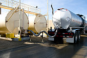 Tanker Transeferring Oil into Fuel Tanks