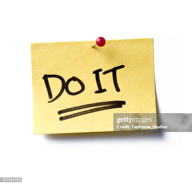 tu es! post-it - den sprung wagen stock-fotos und bilder