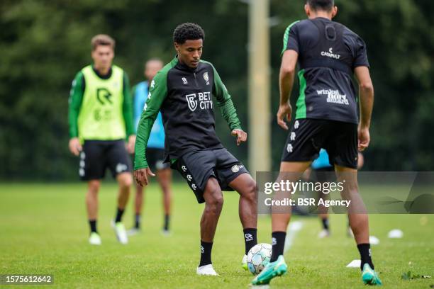 Nathan Markelo of Fortuna Sittard during a Training Session of Fortuna Sittard on August 3, 2023 in Buchten, Netherlands.