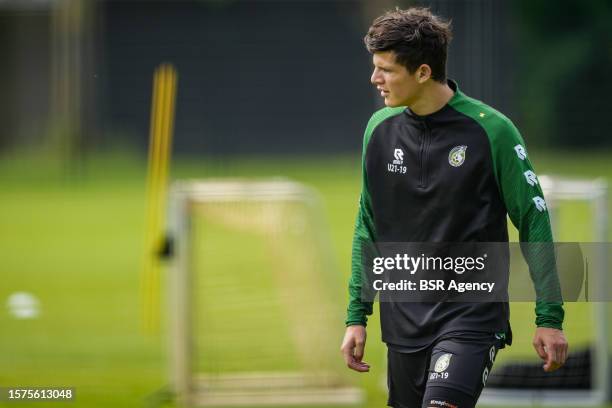 Tristan Schenkhuizen of Fortuna Sittard during a Training Session of Fortuna Sittard on August 3, 2023 in Buchten, Netherlands.