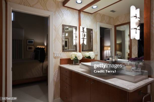 bathroom sink - powder room stock pictures, royalty-free photos & images