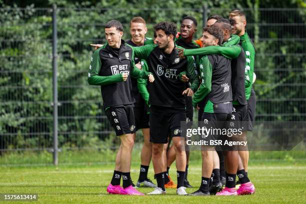 Milan Robberechts of Fortuna Sittard, Paul Gladon of Fortuna Sittard, Oguzhan Ozyakup of Fortuna Sittard, Sadik Fofana of Fortuna Sittard, Tunahan...