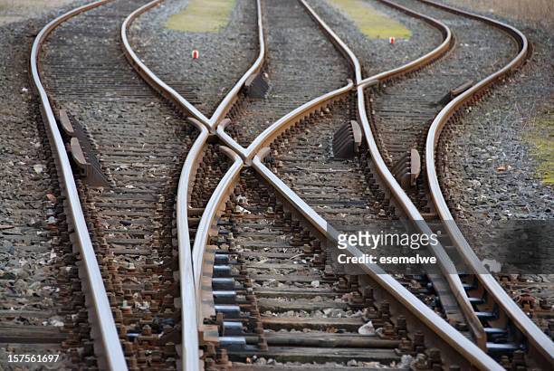 railroad switch - railroad track bildbanksfoton och bilder
