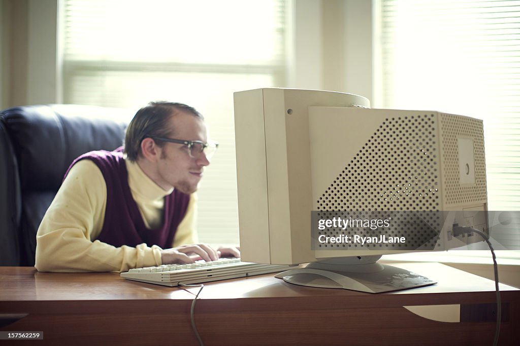 Computer Tech Nerd In Office High-Res Stock Photo - Getty Images