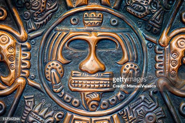mayan face - mythology stock pictures, royalty-free photos & images