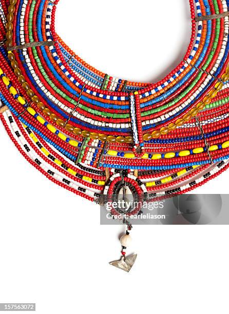 masai beads - masai stockfoto's en -beelden