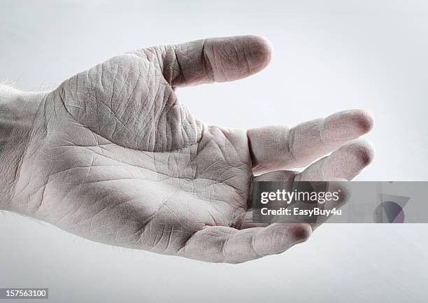 dusty working hand - gypsum stock pictures, royalty-free photos & images