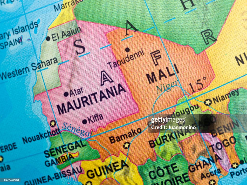 Mauritania-Mali Map