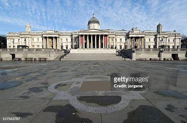 a national gallery em trafalgar square, londres - national gallery london - fotografias e filmes do acervo