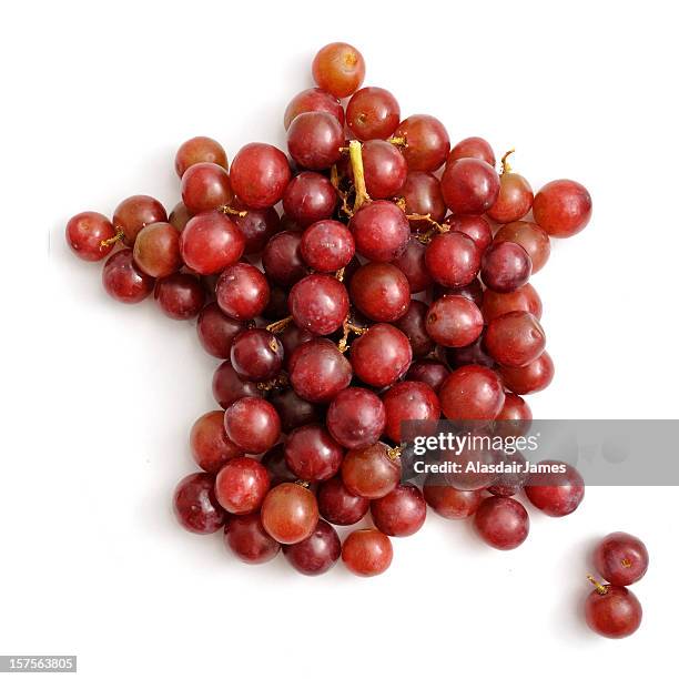 französische rote traube karte - red grapes stock-fotos und bilder