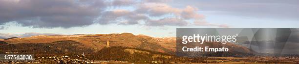 ochil hills, stirlingshire, schottland. panorama bild. - central scotland stock-fotos und bilder