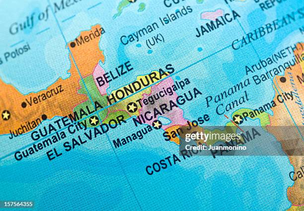 america centrale - el salvador map foto e immagini stock