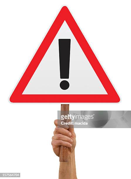 señal de advertencia - hazard fotografías e imágenes de stock