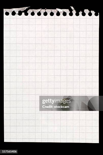 blank sheet of maths paper on black - graph paper stock pictures, royalty-free photos & images