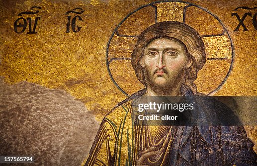 Jsjsus Mosaic Of Jesus Christ Istanbul High-Res Stock Photo - Getty Images