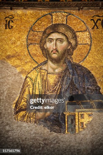 Jsjsus Mosaic Of Jesus Christ Istanbul High-Res Stock Photo - Getty Images
